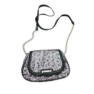 Nine West Silver Sequin Crossbody Purse